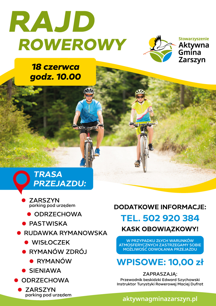 Rajd Rowerowy do Rymanowa Zdroju 18.06.2023